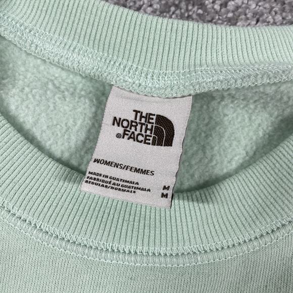 North Face Sweatshirt Womens Medium Fleece Pullover Outdoors Hiking Light Green - Picture 3 of 16